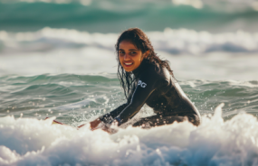 Surfing at Byron Byron Bay