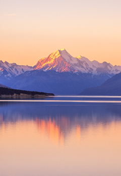 View of Aoraki/ Mt Cook and Lake Pukaki