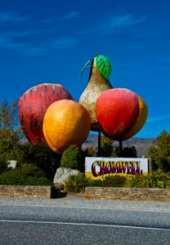 The Famous Statues of Giant Fruit in Cromwell