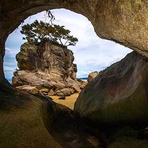 Rock formation in the Abel Tasman National Park