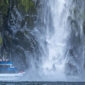 Waterfall close-up, Milford Sound