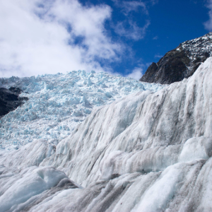 Close up view of the Franz Josef Glacier