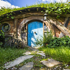 Image of a Hobbit house in Hobbiton