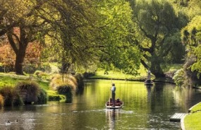 Punting on the Avon River, Christchurch