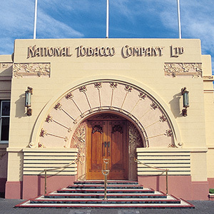 Image of National Tobacco Company, an example of Art deco in Napier