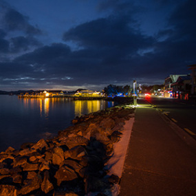 Paihia waterfront at night