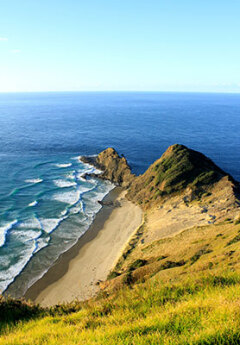 View of Cape Reinga and Tasman Sea