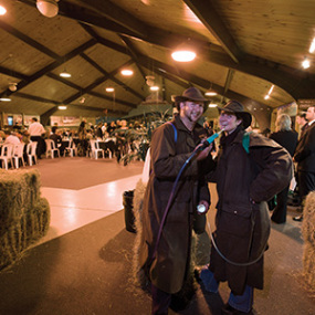 Enjoying the show at the Agrodome