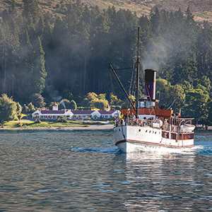 TSS Earnslaw cruising Lake Wakatipu