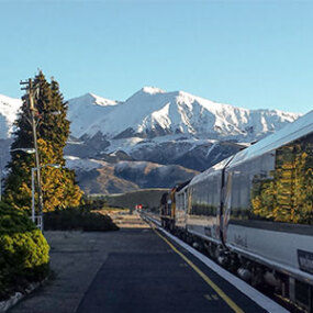 Stunning scenery riding on the Tranzalpine train