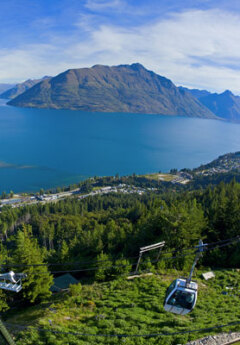 Gondola heading down to Queenstown