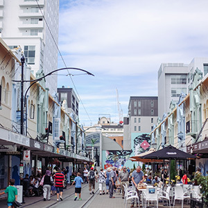 Image of a street in Christchurch, New Zealand