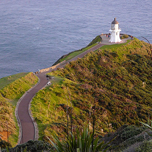 Image of the lighthouse at Cape Reinga, New Zealand