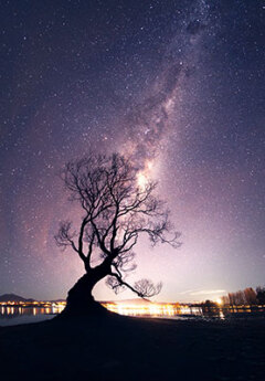 The Milky Way shining bright over Wanaka