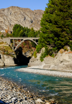 River flowing under a bridge