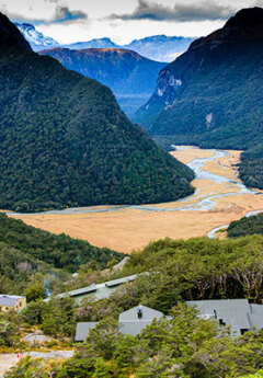 Aerial view of Routeburn Track