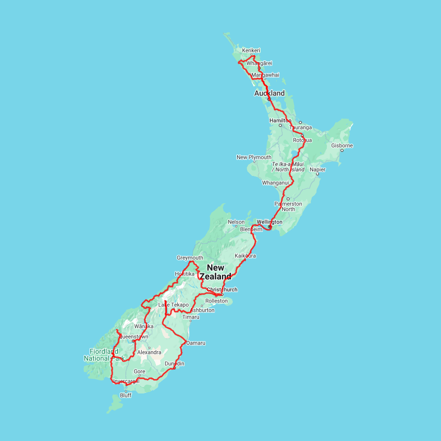 23 Day Discover New Zealand Self Drive Itinerary