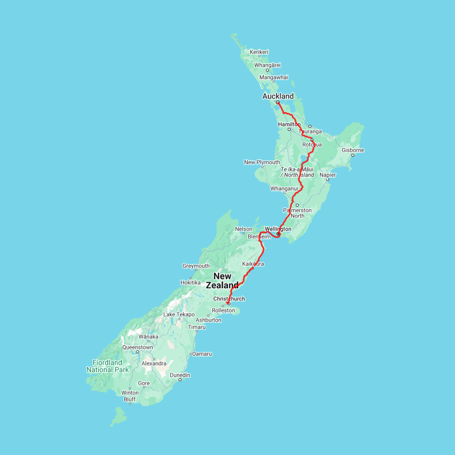 10 Day Auckland to Christchurch NZ Self Drive Holiday