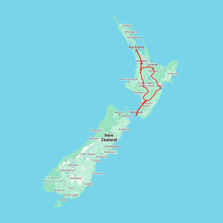 North Island 3 day Waitomo, Rotorua and Napier Experience - view full itinerary