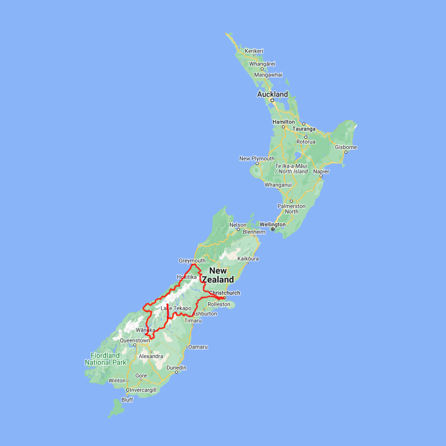 Southern Alps Map