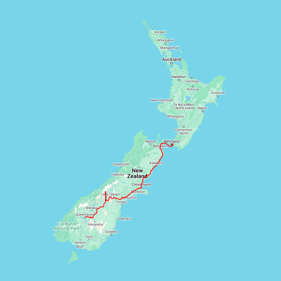 Highlights Queenstown to Wellington 7 day Self Drive