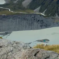 View over the mountains lakes