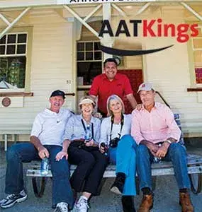 AAT Kings crew with guests in Arrowtown