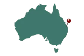 Map of Australia icon showing our Mooloolaba office location