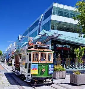 Dining tram in Christchurch centre