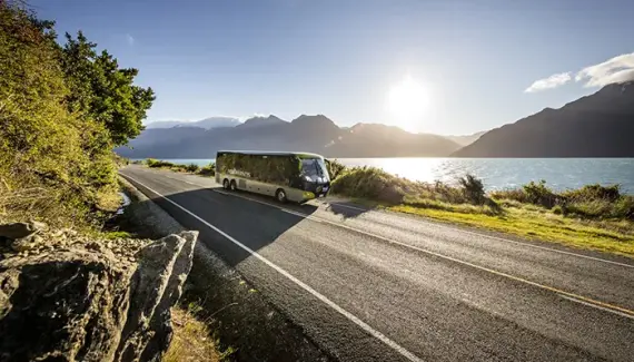 Real Journeys Coach in Fiordland, New Zealand