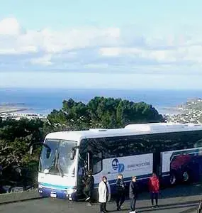 Escorted Coach Tour with Grand Pacific Tours driving through New Zealand's South Island