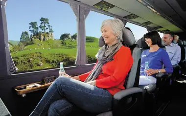 Interior of a luxury New Zealand coach vehicle