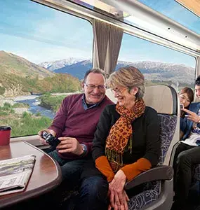 Passengers on Coastal Pacific Train