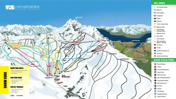 The Remarkables Ski Field Trail Map