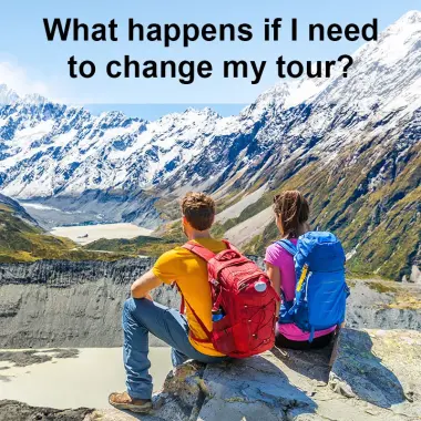 Couple hiking in New Zealand's South Island