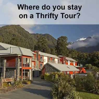 View of Fox Glacier accommodation in New Zealand