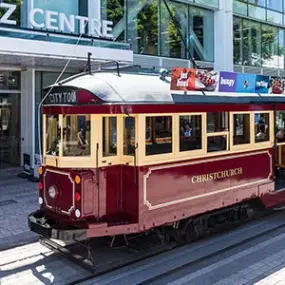 Cashel Street tram in Christchurch