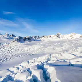 The top of Fox Glacier on the west coast