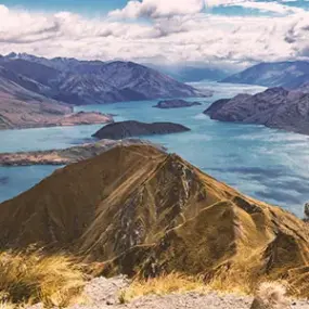 Views at the top of Roys Peak Wanaka