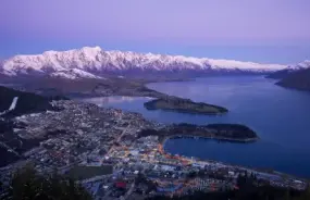 View over the hill from Lake Wakatipu