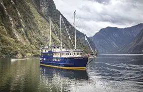 Milford Mariner cruising in Milford Sound