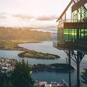 The view over Queenstown from the Skyline Gondola