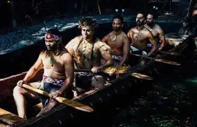 Te Puia Maori showcasing a Waka