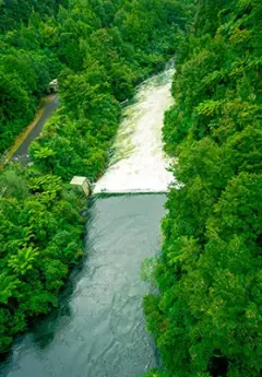 Aerial view of Waikato River, New Zealand