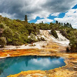 A hot spring in the geothermal areas of Rotorua