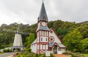 Wooden Church in Founders Heritage Park in Nelson