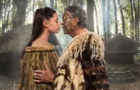 Maori greeting, a hongi