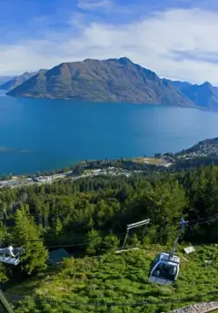 View over the lake from the Queenstown Gondola