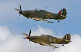 World War II Fighters in Flight