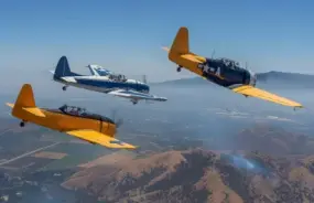 Formation Flight of Vintage Trainers